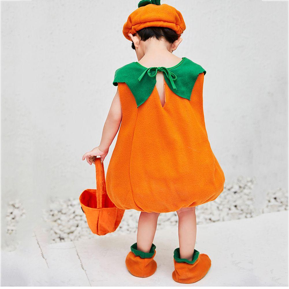 Props Costumes Outfit Halloween Costume Party Masquerade Cloth Pumpkin Costume With Hat and Bag