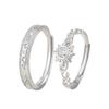 Tichia Auspicious Clouds & Sun S925 Sterling Silver Openable Couple Rings