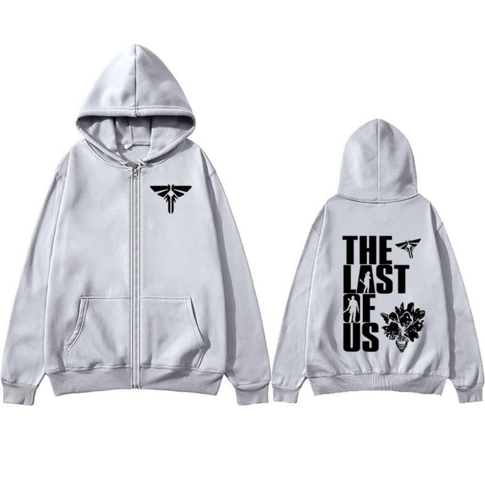 The Last of Us Mark Print Zipper Hoodie Men Women Retro High Quality Harajuku Zip Up Sweatshirt Fashion Oversized Jacket Hoodies