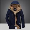Men's Mid-Length Winter Cotton Jacket - Thick, Velvet-Lined, Windproof, Warm Coat for Casual Wear, Suitable for Young and Middle-Aged Men.