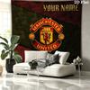 Manchester United F Custom Name Wall Tapestry Aesthetic Wall Hanging Printed Fabric Blanket Decorative Tapestries for Bedroom Living Room Home Decor