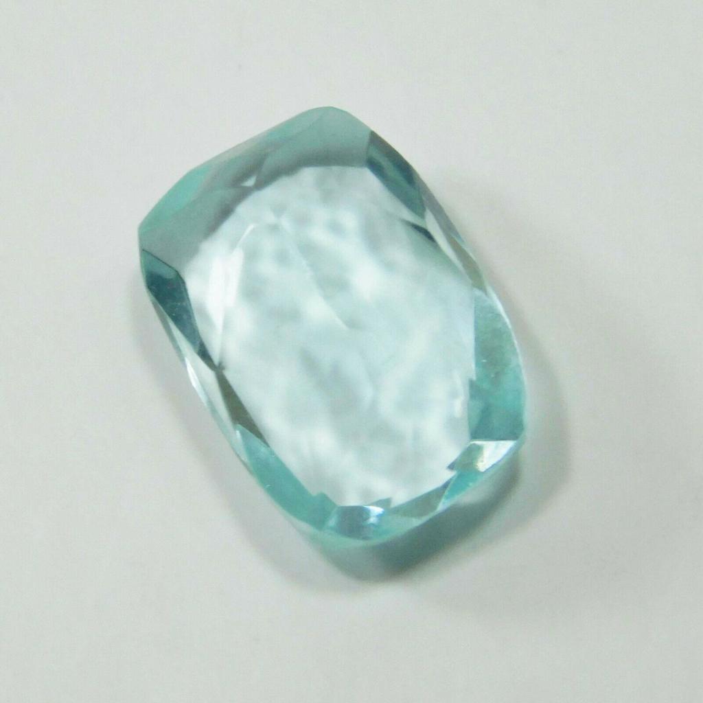 Blue Aquamarine Loose Gemstone Cushion Shape 5.10 Ct for Jewelry Making and Gem Collections