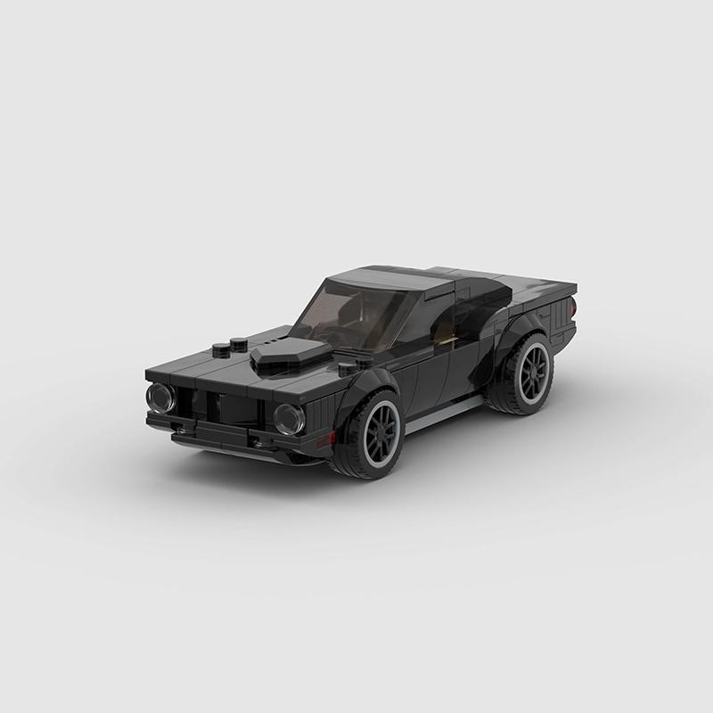 1967 Plymouth Barracuda MOC Speed Car - Technical Racing Vehicle Building Blocks Gift