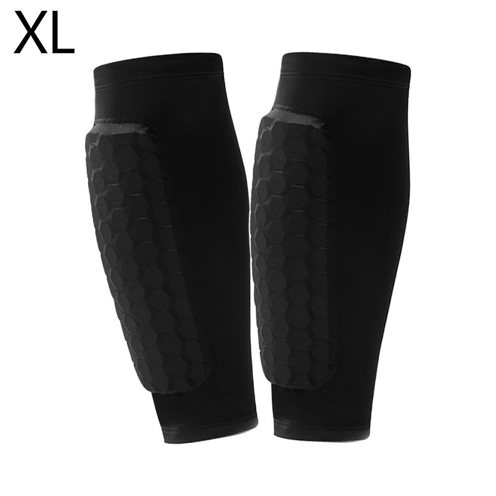 1 Paar Fußball Schienbeinschoner Socken Ärmel mit Schaumstoff Waden Kompressionsärmel Wabenpolster Sport Legging & Fußballausrüstung
