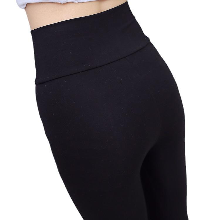 Summer Modal High-Waist Elastic Leggings - Multicolor Plus Size 7/8 Length Pants