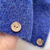 Thickened Short Knit Neckerchief Adjustable Fit Crossed Button Muffler  Students