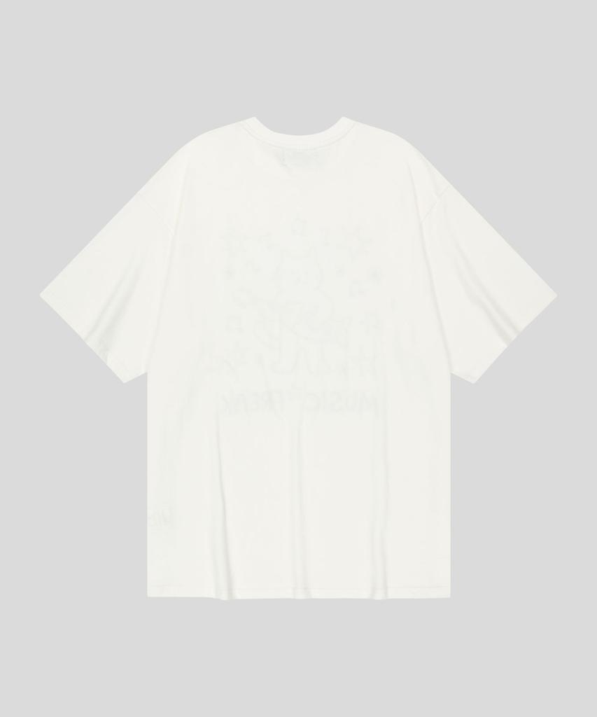 Myujigpeulikeu Lo-Fi Kitty Jam T-Shirt - White