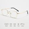 New Eyeglass Frame Men Business Metal Square Flat Light Mirror Ultra Light Comfortable To Wear Anti Blue Light Fashion Glasses