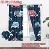 2D flat Photography Backdrop Photography Backdrop Emergency Vehicles and Stars 100% Polyester Family Party Use for Door,