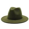 Men'S And Women'S Thermal Hats, Woolen Jazz Big-Brimmed Top Hats, British Retro Solid Color Light Board Felt Hats