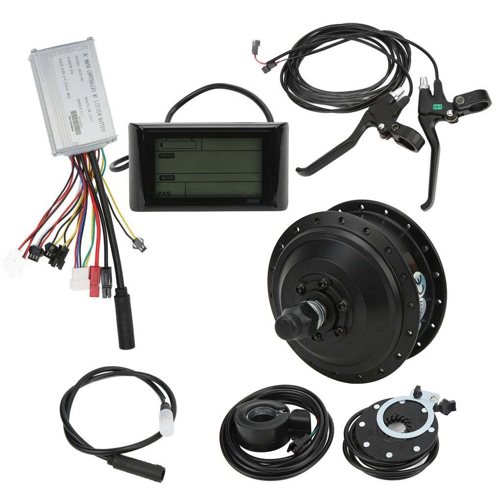 48V 250W Electric Bike Conversion Kit 15A Controller S900 LCD Panel Rear Drive Hub Motor KitFor 20 Inch Rim Spokes