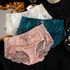 Mit Diamanten verzierte Mid-Waist-Spitzen-Slips Sexy und atmungsaktive Damen-Triangel-Slips