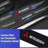 Car Carbon fiber Door Sill Welcome Pedal for Mitsubishi Pajero Sport Eclipse Cross L200 Colt Delica Ralliart Triton Accessories