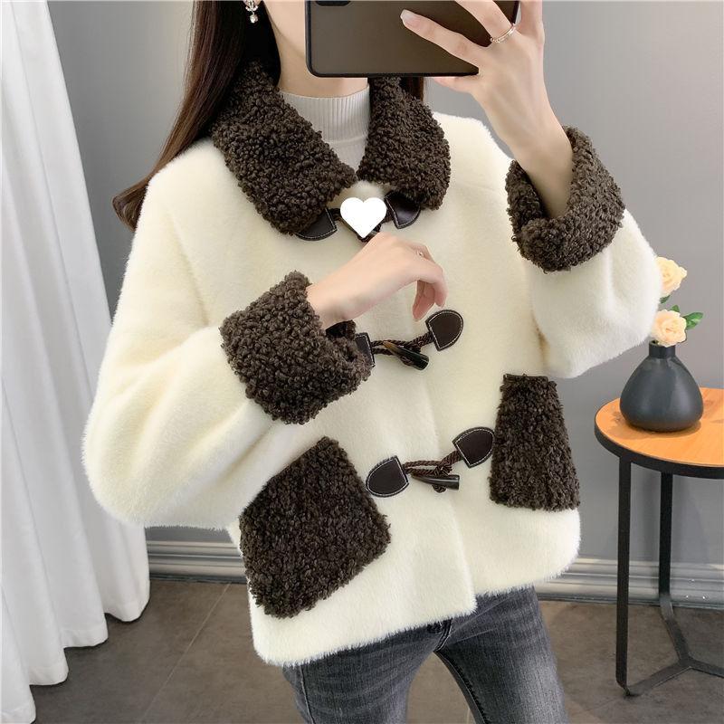 Winter Stil Nerzmantel Damen Kurz Verdickte Jacke Herbst Winter Mode Oberbekleidung