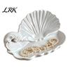 Moderner Schreibtisch-Dekoschale 3D-gedruckte Muschelwellen-Schmuckschale, Perlmuttweiße Organizer-Schale, Eleganter Ring-Perlen-Schmuckstück Multifunktional für