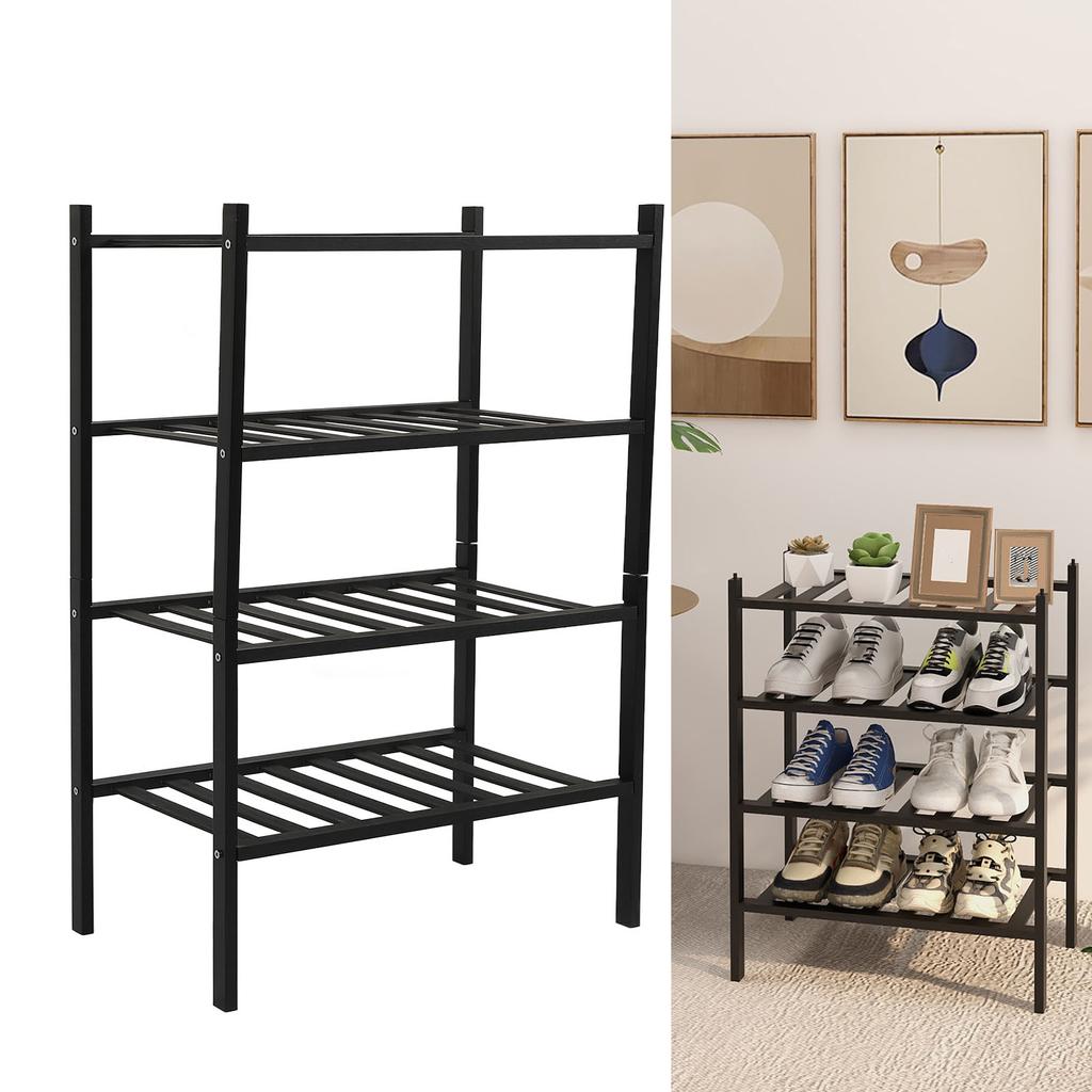 Bamboo Shoe Rack  Able Shoe Shelf Storage   for Closet Entryway Hallway Bathroom Living Room