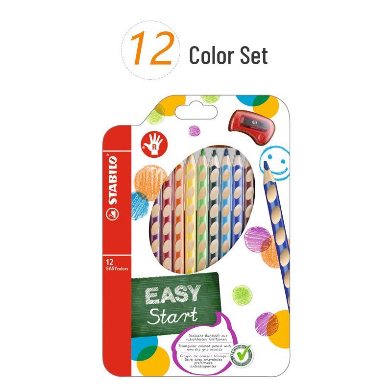 Stabilo 322/12 Colored Pencils Set With Perforated Grip for Children HB