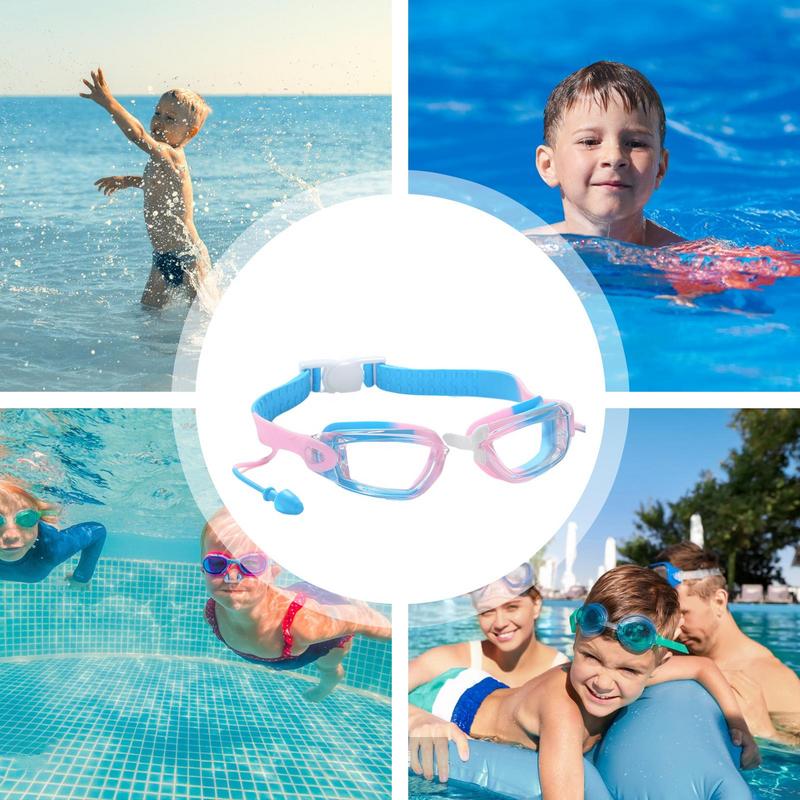 Swim Goggles Kids Anti Fog Swimming Goggles With Earplugs Swimming Glasses Waterproof Swim Glasses Swimming Goggles For Swimming