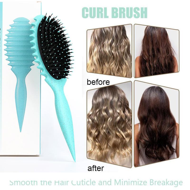 Bounce Curl Cream Defining Curls Brush Boar Define Styling Brush for Curly Hair, Shaping and Defining Curls for Women Girls