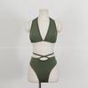 2023 Sexy Lace-up Split Bikini for Women's Big Chest - European & American Style Swimsuit