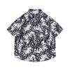 Summer vacation seaside blue shirt for men and women, trendy loose-fitting plus-size Hawaiian short-sleeve shirt