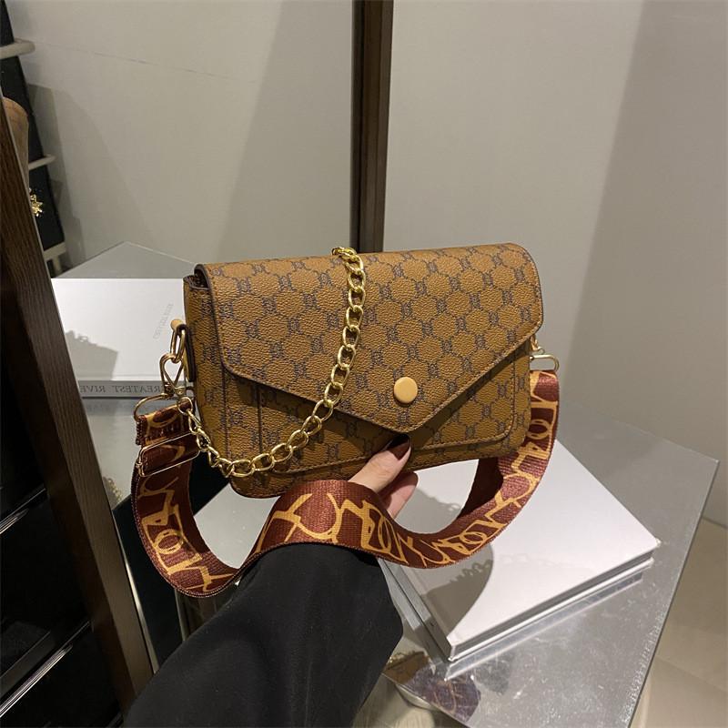 Lattice Print Single Shoulder Crossbody Square Bag Handbag Women Fashion Gift