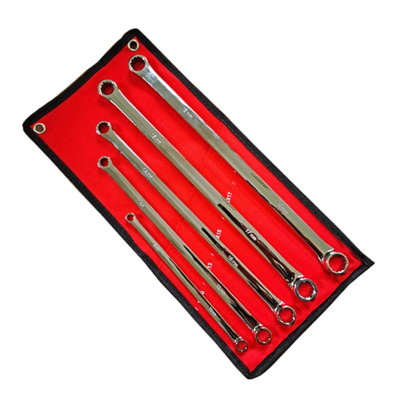 5 PCS for Extra Long Double Box End Wrench Set Metric Aviation Wrenches Gear Ratcheting Wrench (8mm-19mm) Strong Power