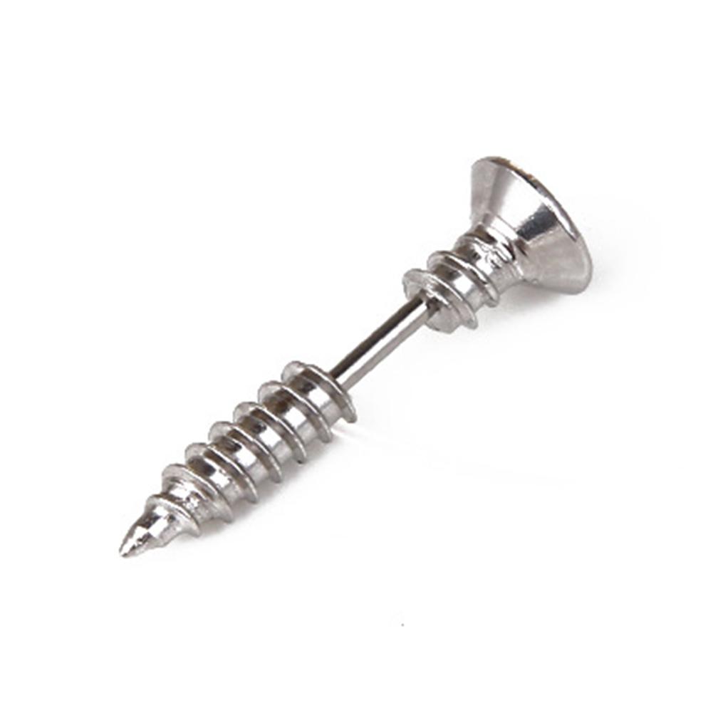 Unisex Edelstahl Piercing Nagel Schraube Ohrstecker Punk Ohrpiercings Modeschmuck