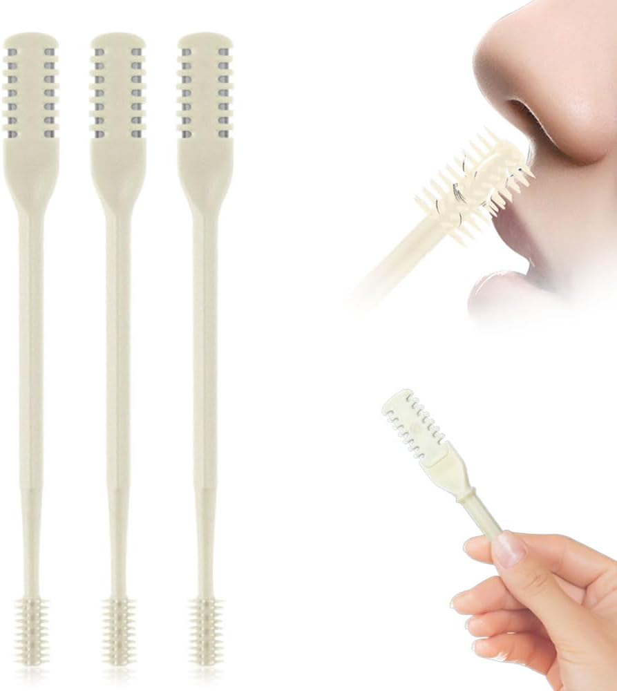 Nasal Hair Cutter,2025 Upgraded Manual 360° Rotating Nostril Hair Removal Tool Double Sided Nose Hair Blade,Nose Hair Trimmer