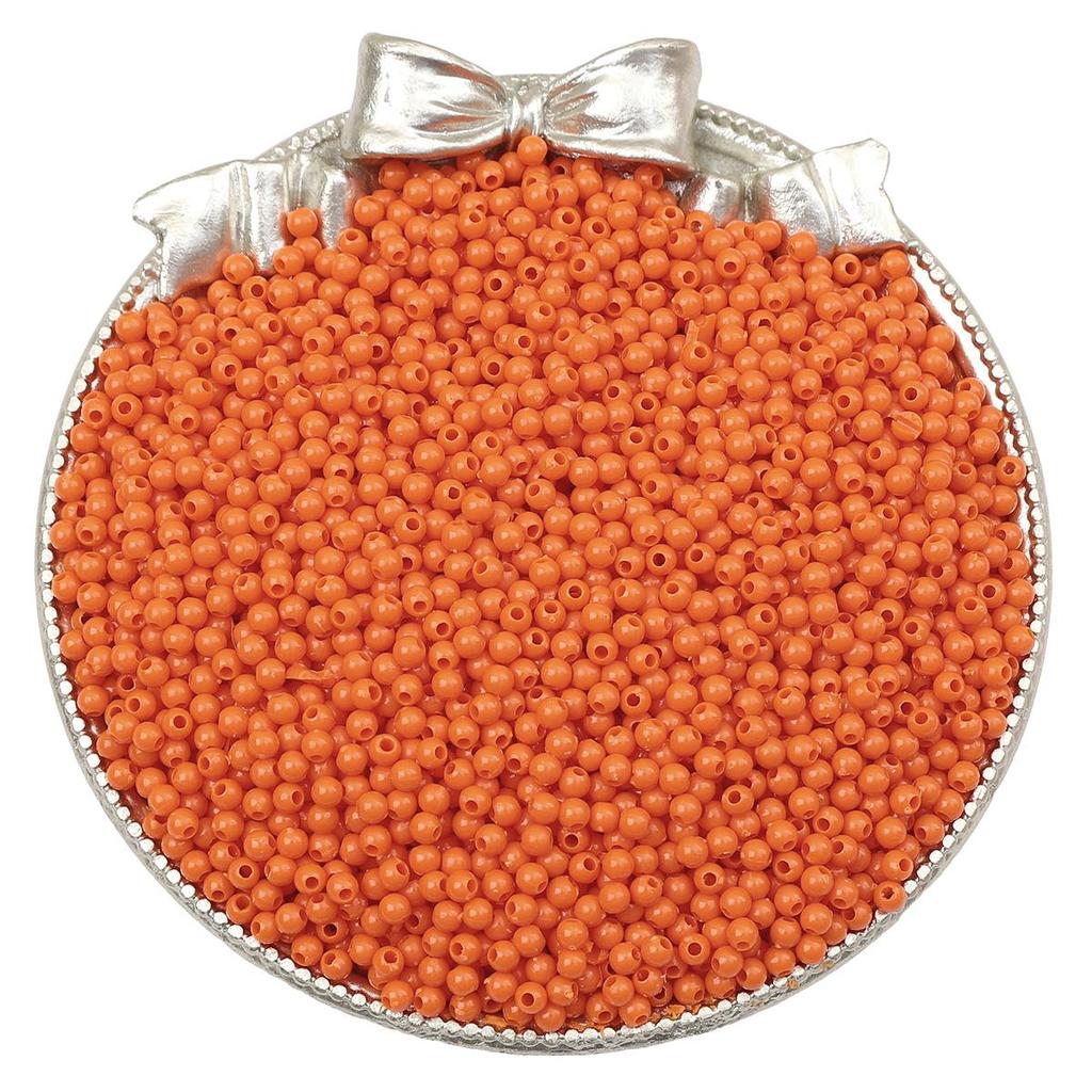 1800Pcs Acrylic Beads Solid Colored Round Loose Spacer Beads for Jewelry Making DIY Bracelets Necklace