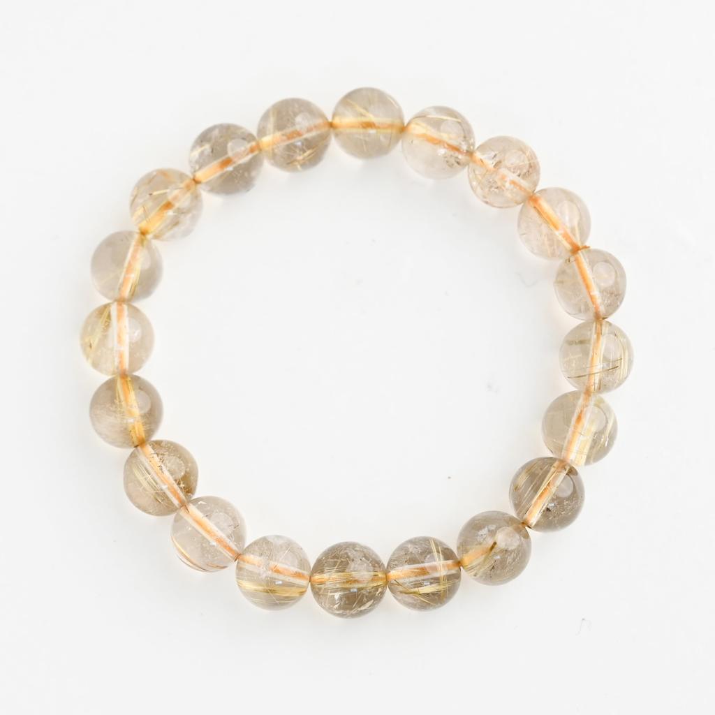 Jewelry Town Shosenkyo Rutilated Quartz 10mm 16cm Wrist Limited Natural Power Good Feng [Eigado] Bracelet, Stone, Circumference, One-of-a-Kind,