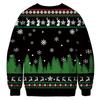 Women's Casual Fashion Christmas Print Long Sleeve Pullover Santa Claus Casual Sweatshirt