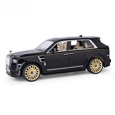 1/24 Rolls Royce Cullinan Black Badge Modello in Lega Auto Giocattolo Diecasts Fusione Metallica Suono e Luce Giocattoli per Auto Veicolo