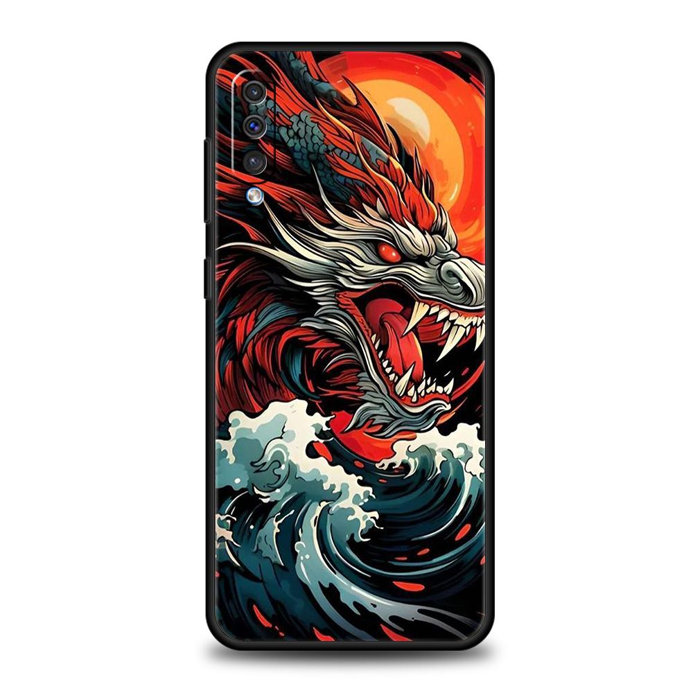 Chinese Dragon Phone Case for Samsung Galaxy A24 A13 A53 A73 A33 A22 A12 A02 A03 A05 A70 A50 A10 A20 5G Silicone Cover Shell Bag