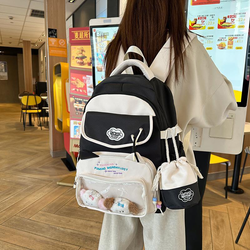 Schoolbagins cute backpack female small fresh middle and high school student schoolbag large capacity two-dimensional girl bar pain bag