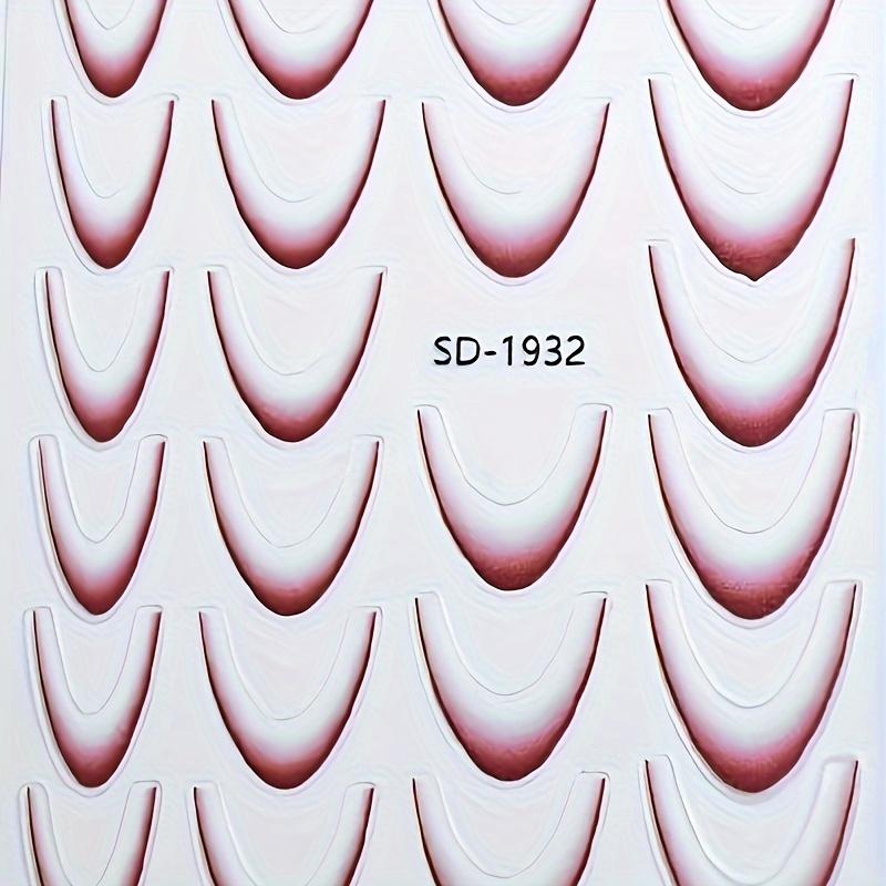 

Nail Stickers - Self-Adhesive & Wave Nail Art Decals with Gradient Design, Irregular Shape Nail Decorations for DIY Manicures, Nail Accessories