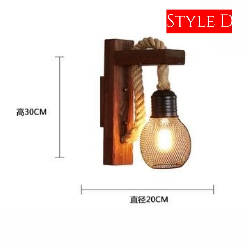Vintage průmyslová nástěnná lampa Americký styl Rezavé nástěnné osvětlení Retro Loft Dřevěná lampa Restaurace Kavárna Bar Nástěnné svítidlo Domácí dekorace
