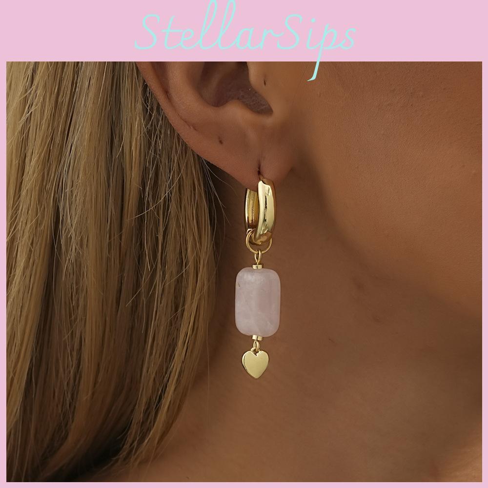 Purple Light Fashionable Heart Earrings For Women Fall Collection 2023