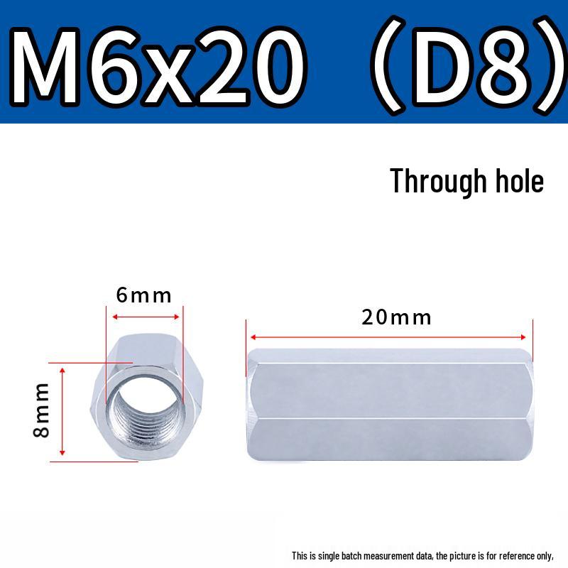 Aluminum Alloy Hexagonal Double-Head Threaded Spacer M2/3x4.5/6