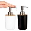 Refillable Bamboo Soap Dispenser Plastic Pump Bath Lotion Pump Jar Hand Sanitizer Bottle  Kitchen
