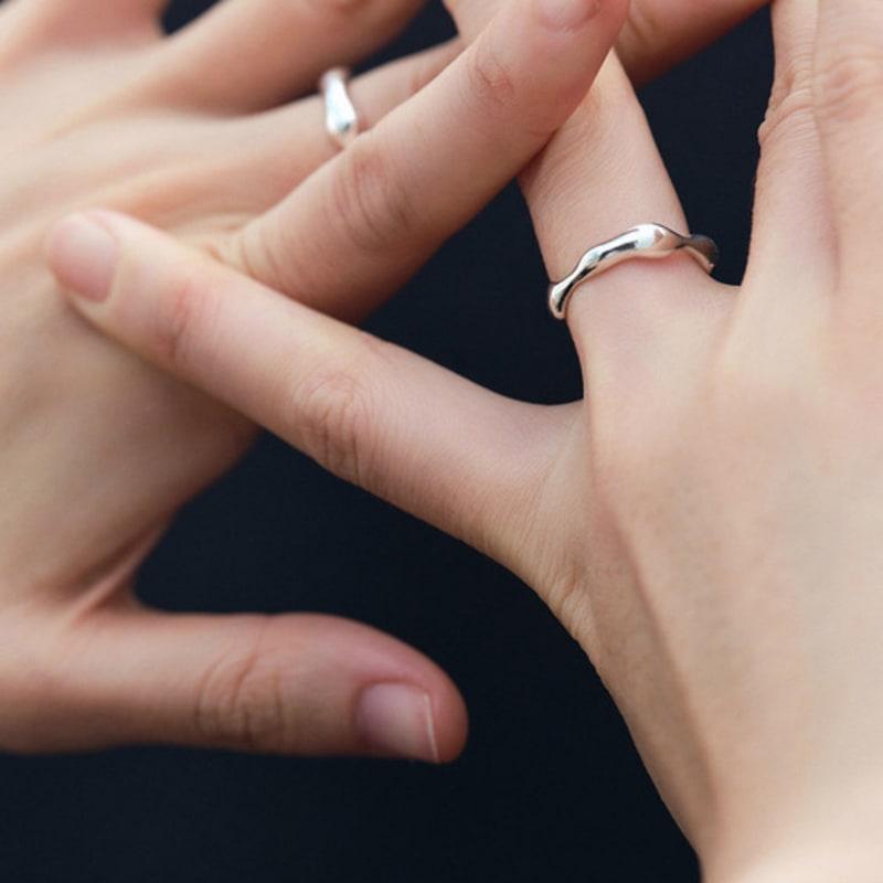 Another Layer Rough Wave Ring (silver925)