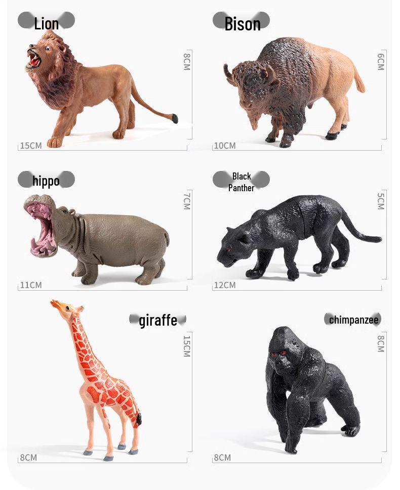 Playhouse Simulation Animal Model Toys for Early Education, Ages 1-3+ - Ideal Birthday Gift for Boys and Girls.