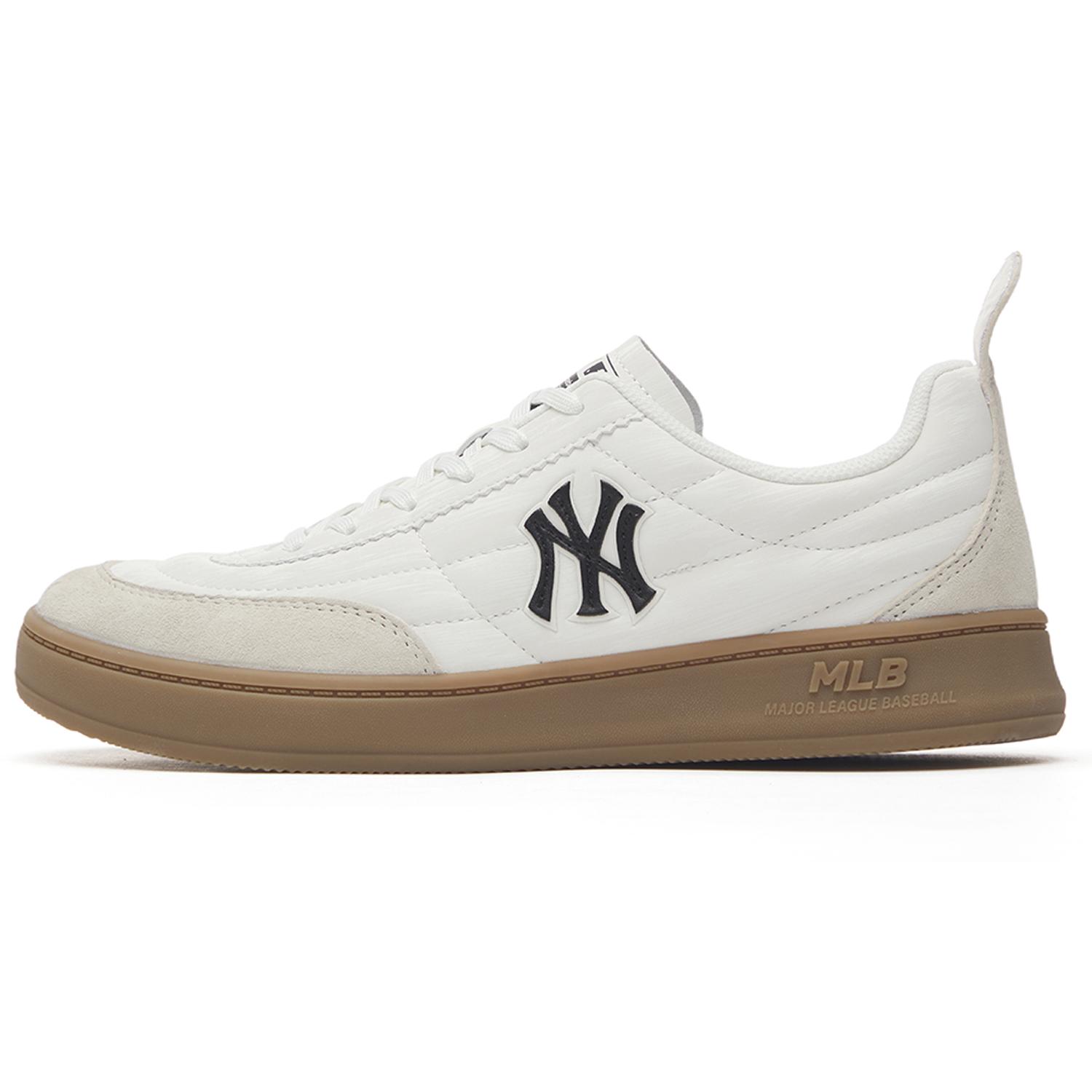MLB New York Yankees Synthetikleder Modisch Retro Bequem Vielseitig Rutschfest Leicht Niedrig geschnitten Freizeit-Schuhe 3ASXLK16N-50WHS 36.5