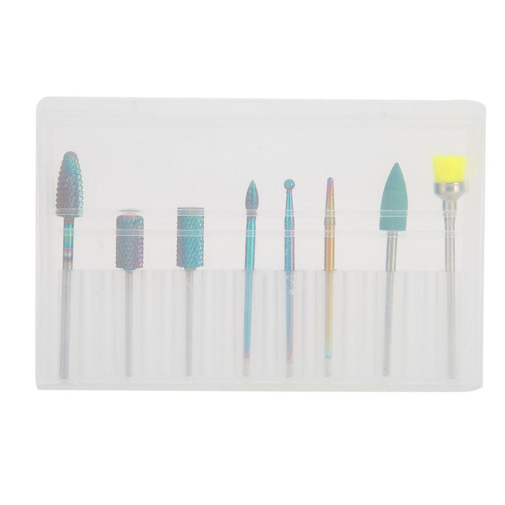 

8pcs Nail Drill Bits Manicure Replacement Polishing Head Set Nail Polisher Accessory