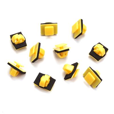 10 Pieces Body Side Moulding Clip with Sealer, Yellow for Hyundai: 87758 35000