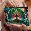 Magical Tree of Life Makeup Bag Mystical Forest Design with Glowing Foliage Travel Toiletry Organizer Zipper Bag Storage Bags