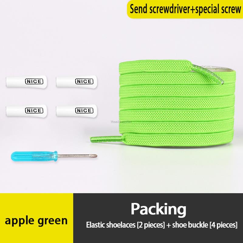 Fashion No Tie Shoe laces Elastic Laces Sneakers Flat Shoelaces without ties Kids Adult Quick Shoe lace Rubber Bands for Shoes