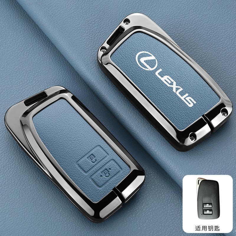 Interior Stickers Zinc Alloy Leather Car Remote Key Case Cover Keychain For Lexus NX GS RX IS ES GX LX RC 200 250 350 LS 450H 30KT6