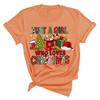 Christmas Printed Fashionable Women's T-shirt Christmas Trend Pure Cotton Casual Sportswear T-Shirts Women’s
