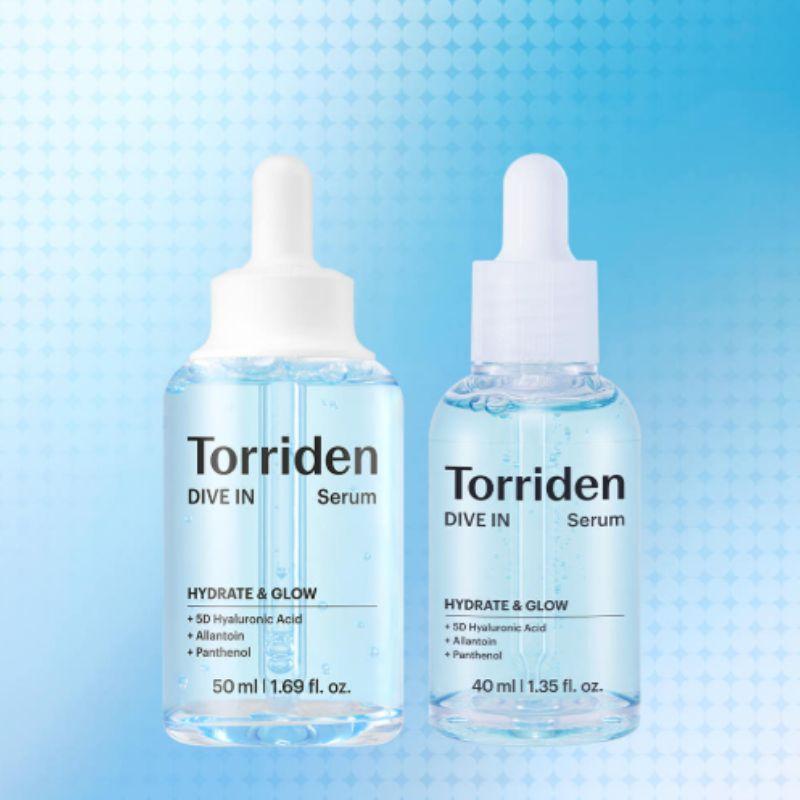 Torriden Dive-In Low Molecular Hyaluronic Acid Serum 50ml + 40ml Set – Deep Hydration & Moisture Boosting Korean Serum